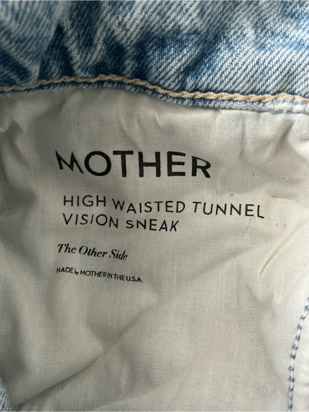 MOTHER SUPERIOR Jeans High Waisted Tunnel Vision Sneak The Other Side Size 26 - Picture 13 of 14